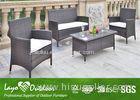 Professional Rattan Sofa Patio Outdoor Furniture Small Table And Chairs Easy Cleaning
