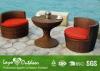 3pcs Alum Rattan Bistro Sets European Style Patio Sofa Restaurant Outdoor Furniture Patio Bistro Rat