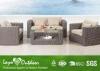 Water - Repellent Patio Outdoor Furniture 1+ 2 + 1 Rattan Sofa Set With Pillow