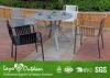 SGS Modern Patio Furniture Dining Sets Alum Frame With Stone Top Patio Table