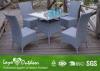 Square Casual Dining Furniture With Aluminium Frame / 5mm Glass Table Top