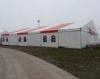 Large commercial party tent wth white / red Double PVC Coated Rooftop
