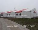 Large commercial party tent wth white / red Double PVC Coated Rooftop