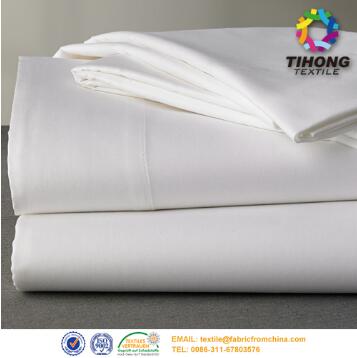 White Cotton Hotel Bed Sheet Fabric Wholesale
