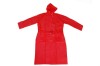 R-1056 RED PVC VINYL LONG RAIN LADIES WATERPROOF JACKETS