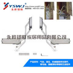 hydraulic vertical swing lift-up mechanism