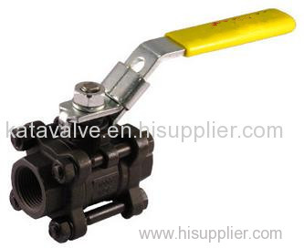 Carbon Steel 3 Piece 4 Bolt Swing Out Body Ball Valve with Threaded Connection