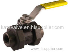 Carbon Steel 5 Piece Double Union End Ball Valve with Threaded Connection