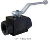 Carbon Steel 3 Piece Full Port Ball Valve with Threaded Connection 7500 WOG