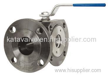 Stainless Steel Reduced Port 3-Way Ball Valve with Flanged Connection Class 150