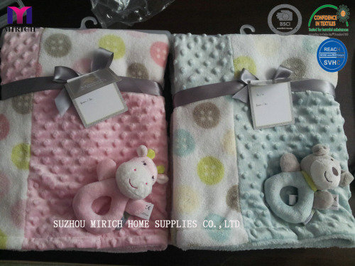 Factory Made Pathwork Design Applique Baby Toy Blanket
