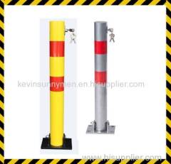 manual silver or yellow park barrier car parking lock