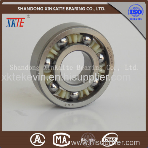XKTE brand nylon cage conveyor roller bearing for mining machine from china bearing manufacture