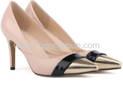 New style metal pointed toe high heel shoes