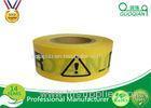 Yellow Adhesive PE Warning Tape Printed Customized Logo For Caution