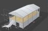 Temporary Double Decker Tents Fabric Storage Shelter Room With White Roof Cover