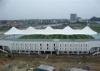 Commercial Tensile Fabric Structures Gymnasium Awning PVDF Roof Cover