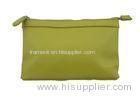 Eco-friendly Yellow Travel Accessory Bag Firm PU Material Cosmetic Bag