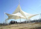 White Swimming Pool Tents Tension Fabric Canopy For Sun Shade Protection