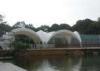 Steel Frame Arch Tents Fabric Membrane Structures For Outside Dinning