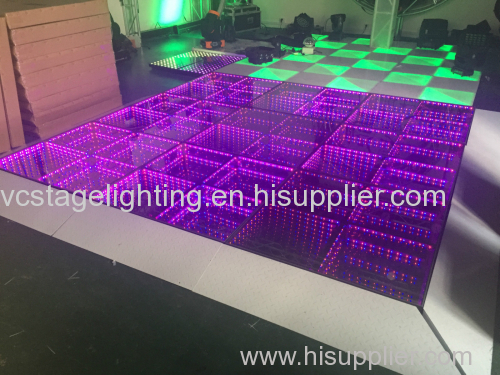 Factrory Price Wholesale NEW Design 3D Dance Floor Stage Party Dance voice controlled 1x1m LED Mirror Dance Floor