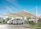 Permanent Steel Structure Car Shelter Canopy Sunshade With PVDF Cover