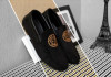 PU suede flat men shoes