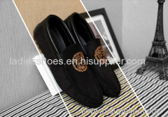 PU suede flat men shoes