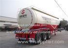 69CBM carbon steel Semi Trailer for powder transportation with power unit optional