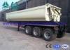 White 3 Axles U Shape Semi Dump Trailers 34 Cbm High Side Dump Trailer