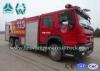 266Hp Water and Form Fire Fighting Truck Howo Left Hand Drive 10Tons - 17Tons