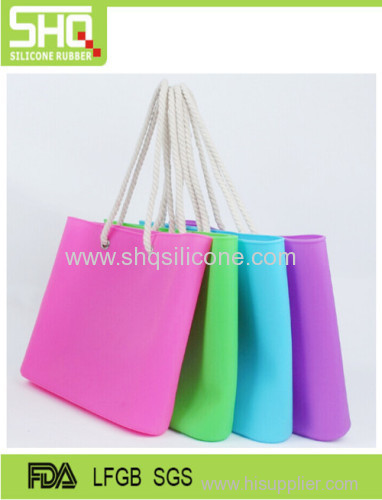 Hot Candy Color silicone rubber shoulder beach bag
