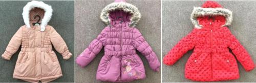 Girls Padded Coats with fur hoodie