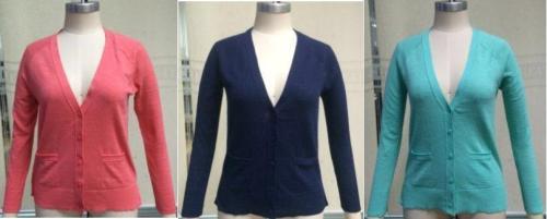 Juniors 100%cotton cardigan sweaters with hanger