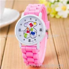 Fashion Alloy Case Silicone Strap Girl's Watch Wholesale