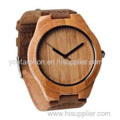 2016 Fashion Leather Strap CE Certificate Wood Watch