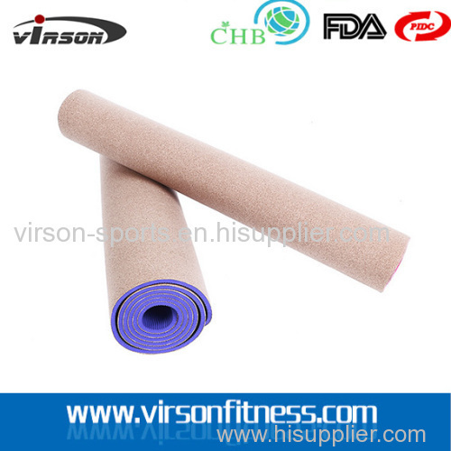 Ningbo Virson Anti--slip eco cork TPE yoga mat