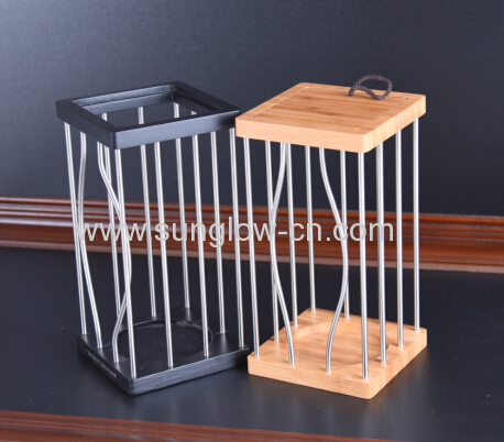 Wine Wooden  Box With Stainless steel pipe for Windows