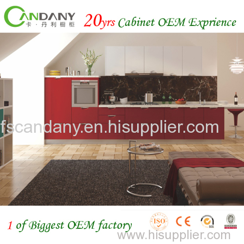 Foshan Candany kitchen cabinet lacquer kitchen cabinet with lacquer cabinet door