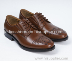 Italian fashion brown men casual flat leather shoes