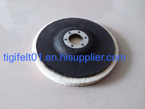 Felt polishing wheels with glassfiber cup