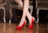 New style red high heel wedding dress shoes