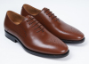 brown color flat business hollow out men shoes