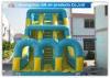 Funny Inflatable Double Slip N Slide With Pool Climb Stair For Kids Outside Sports