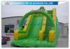 Kubus Theme Green Inflatable Dry Slide Trampoline Slide For Commercial Party