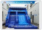 Blue Large Wet Inflatable Water Slide Into Pool For Water Amusement / Garden