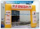 Yellow Inflatable Finish Arch With Blower 0.6mm PVC Tarpaulin
