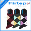 Wholesale Combed Cotton Patterned Mid Calf Men Dress Socks