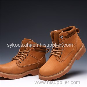 Rubber Sole Upper Leather Safety Shoes