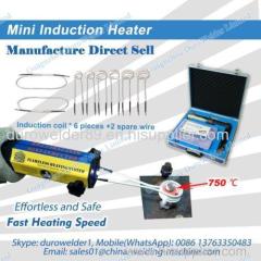 Magnetic induction heater for bolt heating
